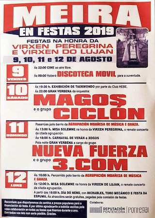 A Peregrina e a Virxen do Luján de Meira en Moaña