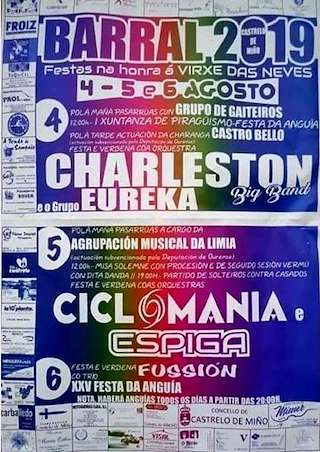 A Virxe das Neves de Barral - XXX Festa da Anguía en Castrelo de Miño