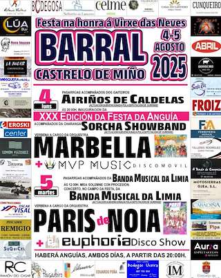 A Virxe das Neves de Barral - XXXI Festa da Anguía en Castrelo de Miño