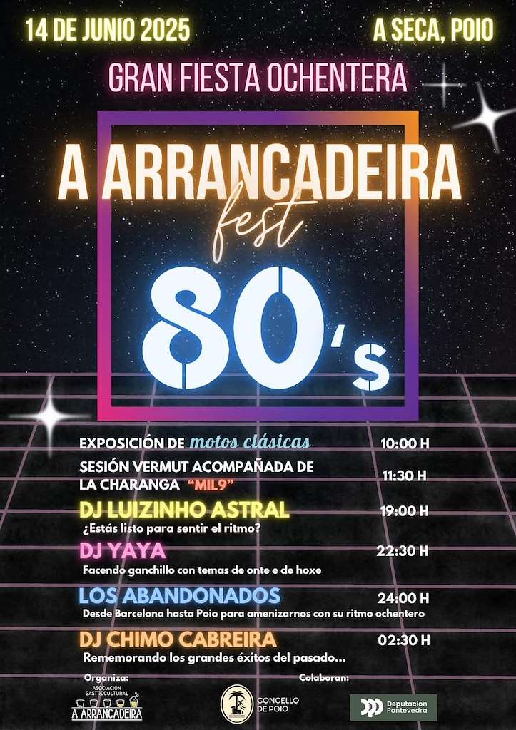 A Arrancadeira Fest - Gran Fiesta Ochentera (2025) en Poio