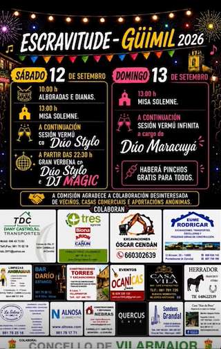 Fechas, información, programa, cartel, imágenes, mapa y ubicación de A Escravitude de Güimil (2026)  en  Vilarmaior