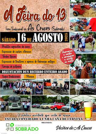 Fechas, información, programa, cartel, imágenes, mapa y ubicación de A Feira do 13  en  Sobrado