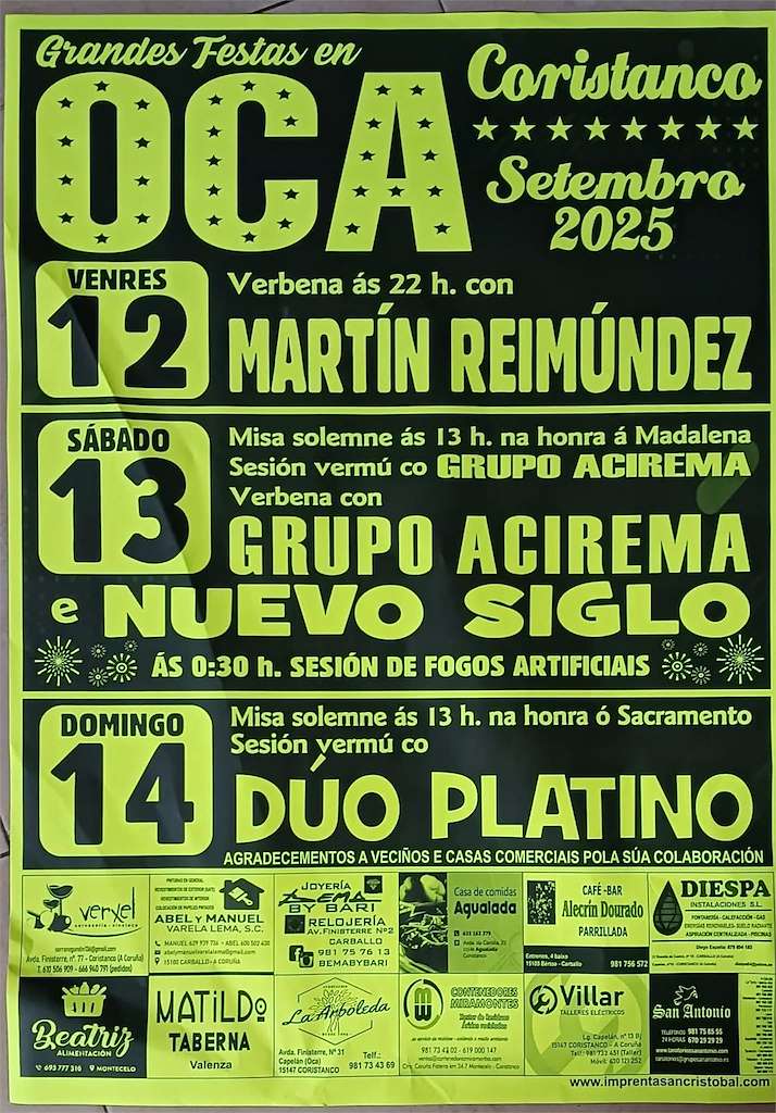 A Madalena e O Sacramento de Oca en Coristanco