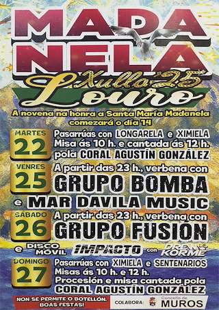 Fechas, información, programa, cartel, imágenes, mapa y ubicación de A Madanela de Louro  en  Muros