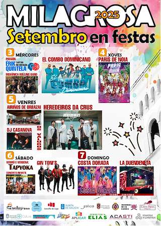 Fechas, información, programa, cartel, imágenes, mapa y ubicación de A Milagrosa (2026)  en  Lugo