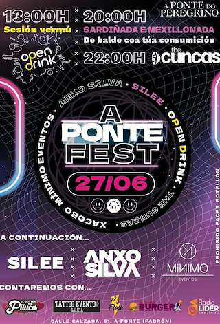 Fechas, información, programa, cartel, imágenes, mapa y ubicación de A Ponte Fest (2026) en Padrón