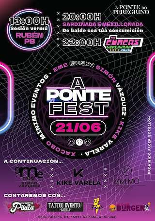 Fechas, información, programa, cartel, imágenes, mapa y ubicación de A Ponte Fest  en  Padrón