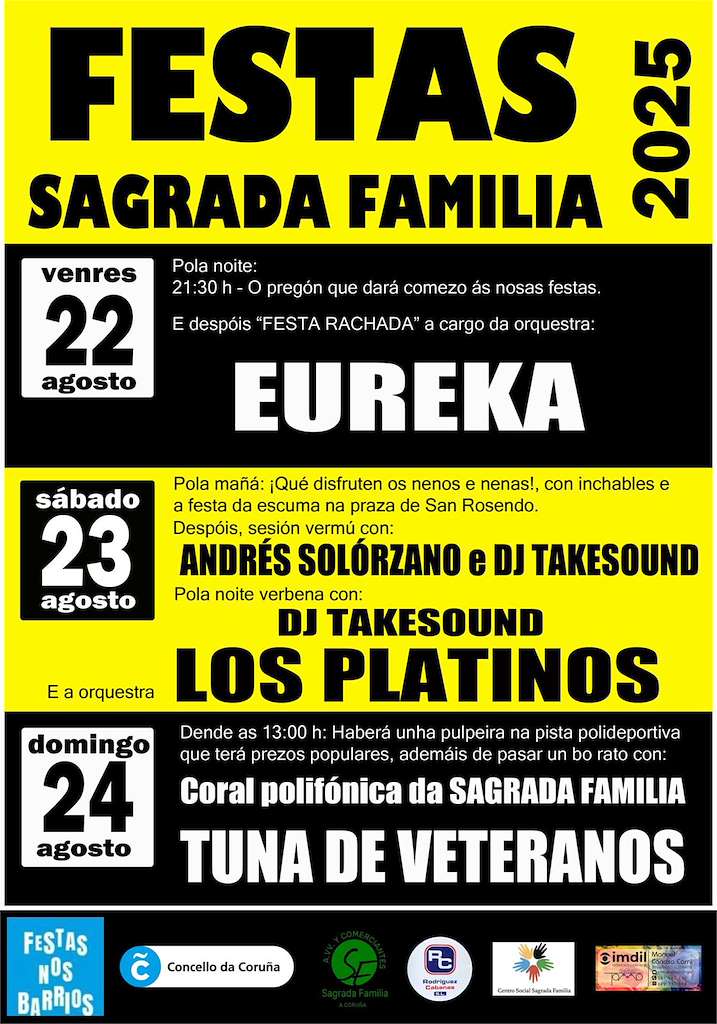 A Sagrada Familia en Festas en A Coruña