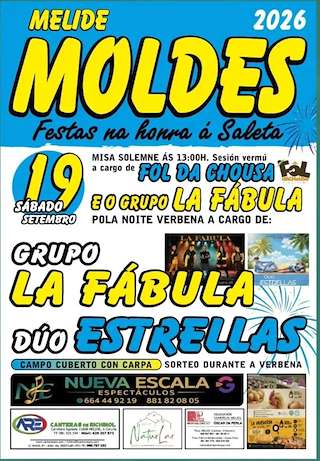 Fechas, información, programa, cartel, imágenes, mapa y ubicación de A Saleta de Moldes  (2026) en Melide
