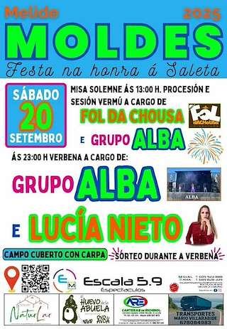 Fechas, información, programa, cartel, imágenes, mapa y ubicación de A Saleta de Moldes   en  Melide