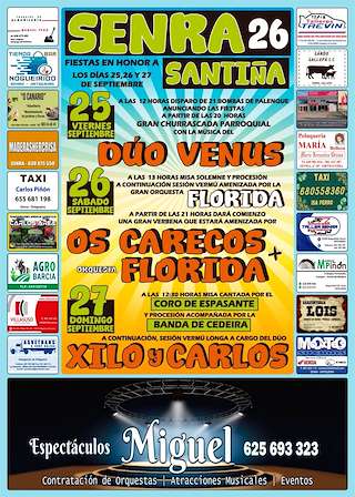 Fechas, información, programa, cartel, imágenes, mapa y ubicación de A Santiña de Senra (2026) en Ortigueira