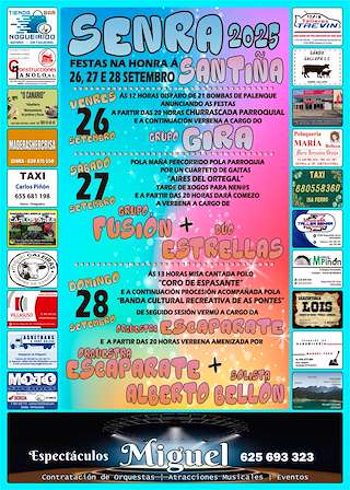 Fechas, información, programa, cartel, imágenes, mapa y ubicación de A Santiña de Senra (2025)  en  Ortigueira