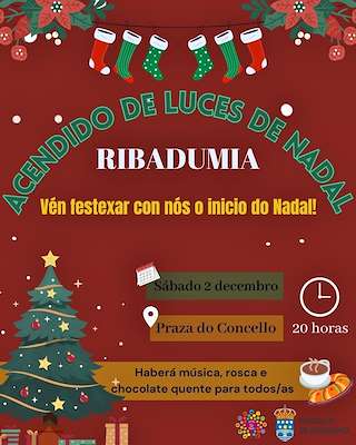 Acendido de Luces de Nadal (2025) en Ribadumia