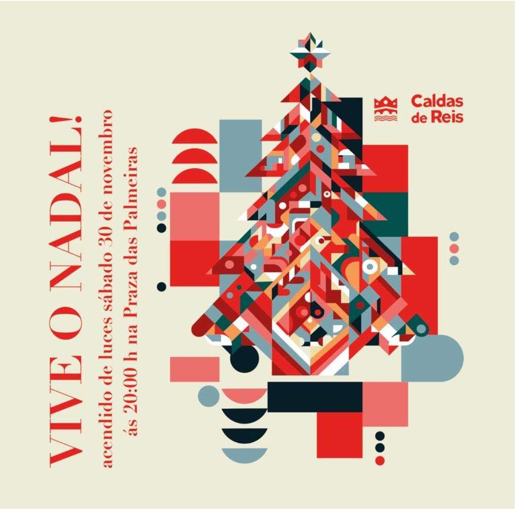 Acendido das Luces de Nadal en Caldas de Reis