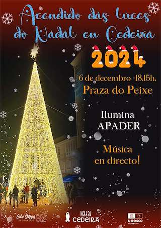 Fechas, información, programa, cartel, imágenes, mapa y ubicación de Acendido das Luces de Nadal  en  Cedeira