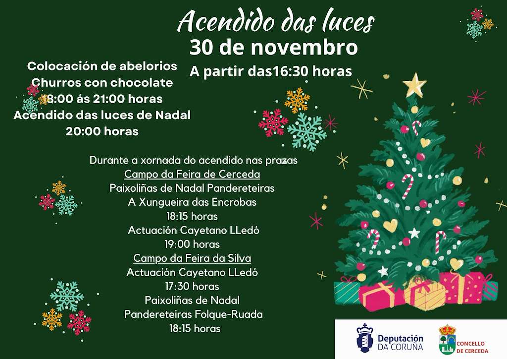Acendido das Luces de Nadal en Cerceda