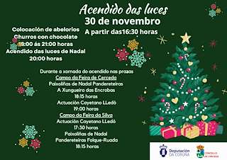 Fechas, información, programa, cartel, imágenes, mapa y ubicación de Acendido das Luces de Nadal  en  Cerceda