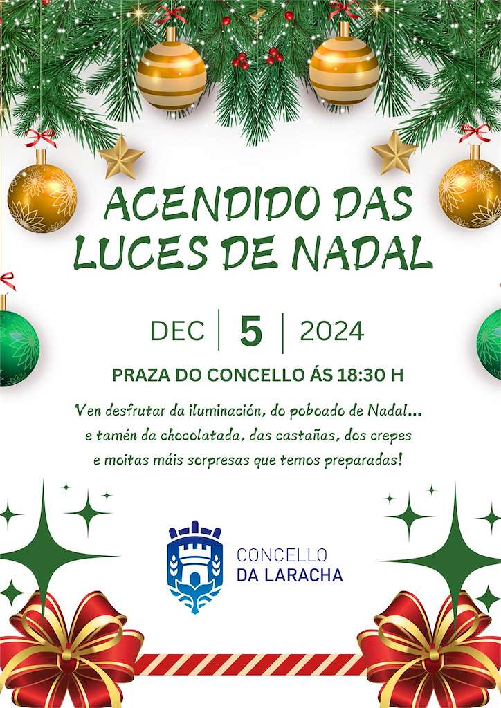 Acendido das Luces de Nadal  en Laracha
