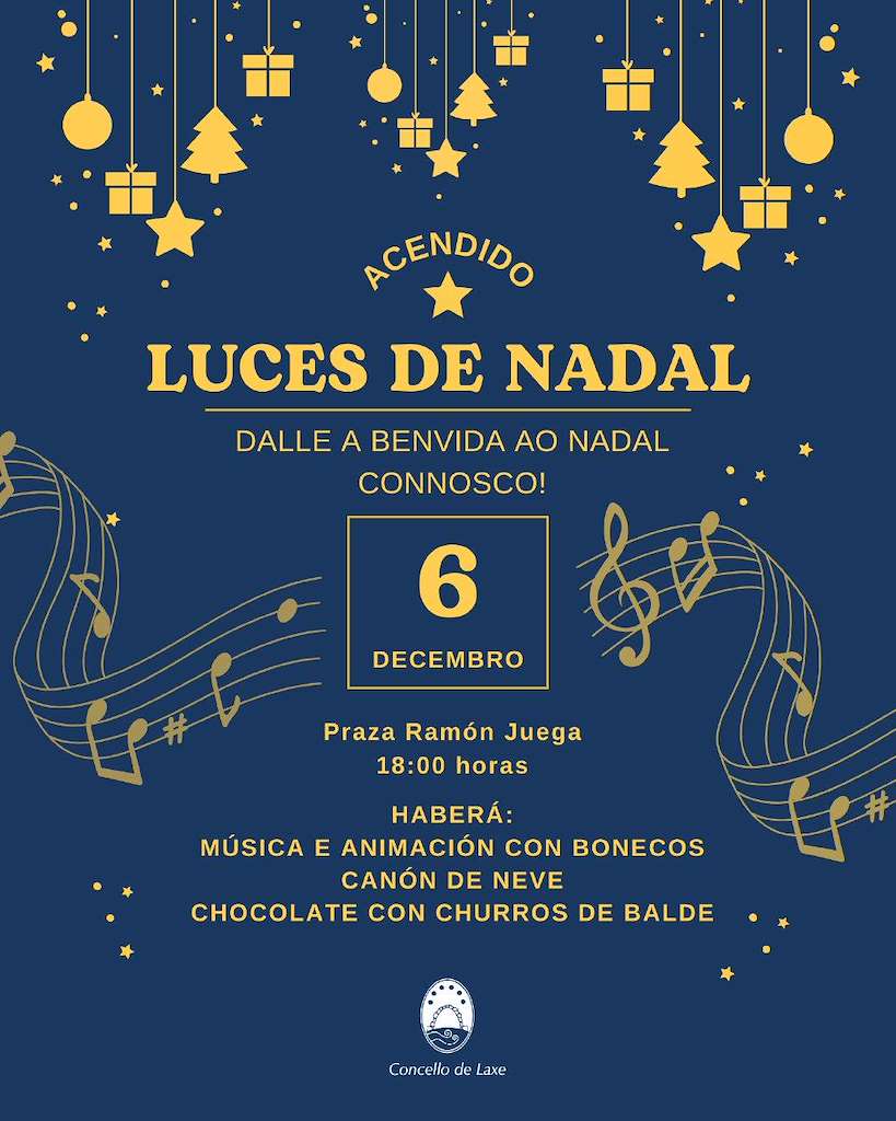 Acendido das Luces de Nadal en Laxe