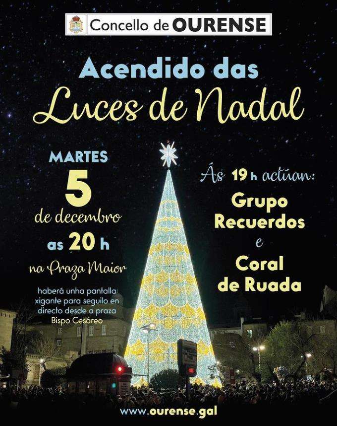 Acendido das Luces de Nadal en Ourense
