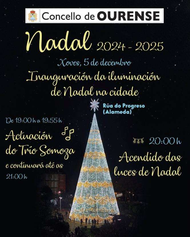 Acendido das Luces de Nadal en Ourense