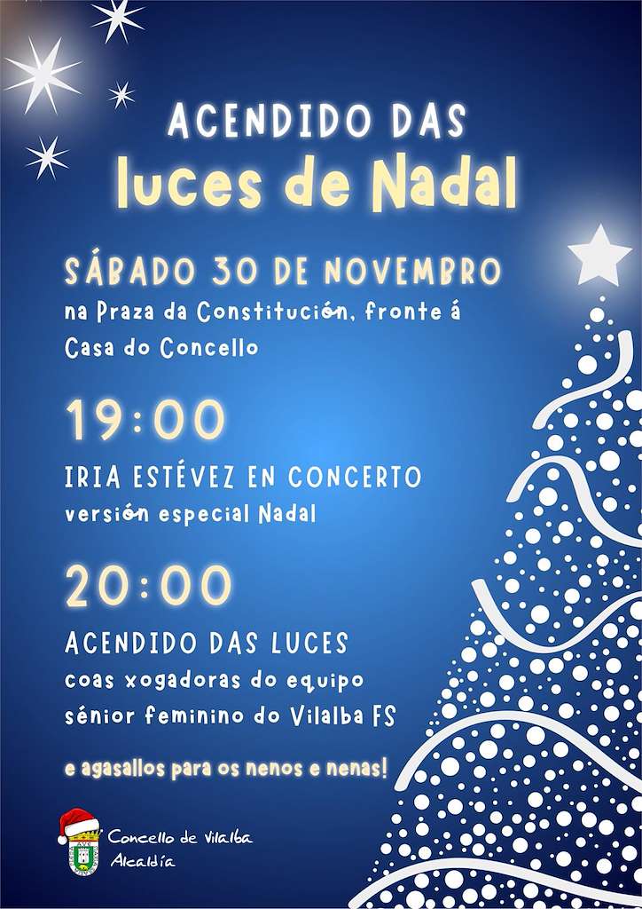 Acendido das Luces de Nadal en Vilalba