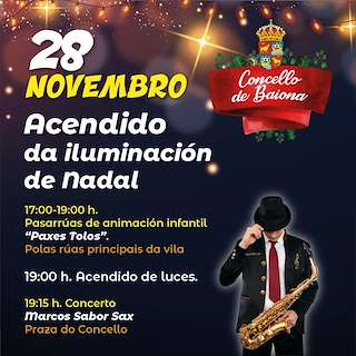 Fechas, información, programa, cartel, imágenes, mapa y ubicación de Acendido de Nadal  (2025)  en  Baiona