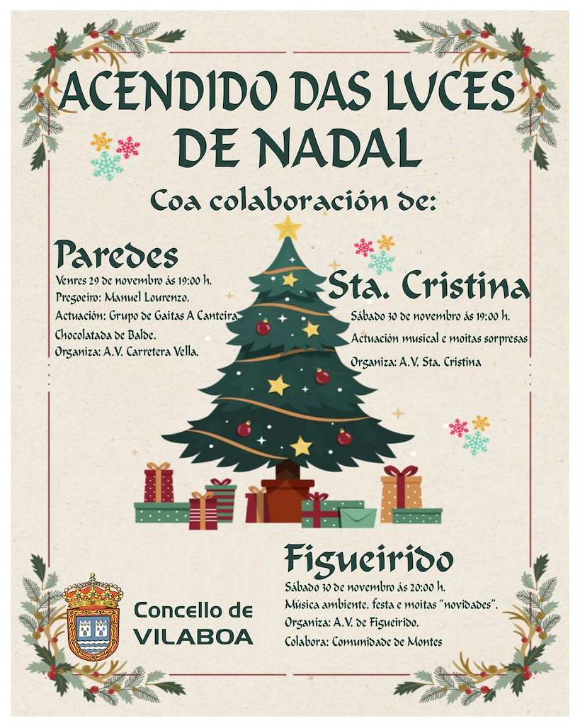 Acendido do Alumeado de Nadal  en Vilaboa
