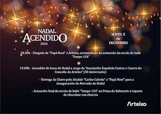 Fechas, información, programa, cartel, imágenes, mapa y ubicación de Acendido do Nadal  en  Arteixo