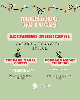 Fechas, información, programa, cartel, imágenes, mapa y ubicación de Encendido de las Luces de Navidad  en  Curtis
