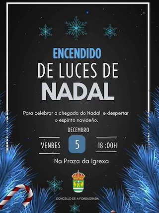 Fechas, información, programa, cartel, imágenes, mapa y ubicación de Acendido Luces de Nadal (2025)  en  A Fonsagrada