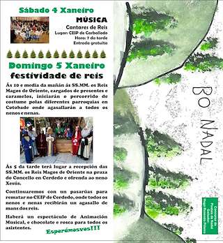 Programa de Navidad - Cabalgata de Reyes (2025-2026) en Cerdedo-Cotobade