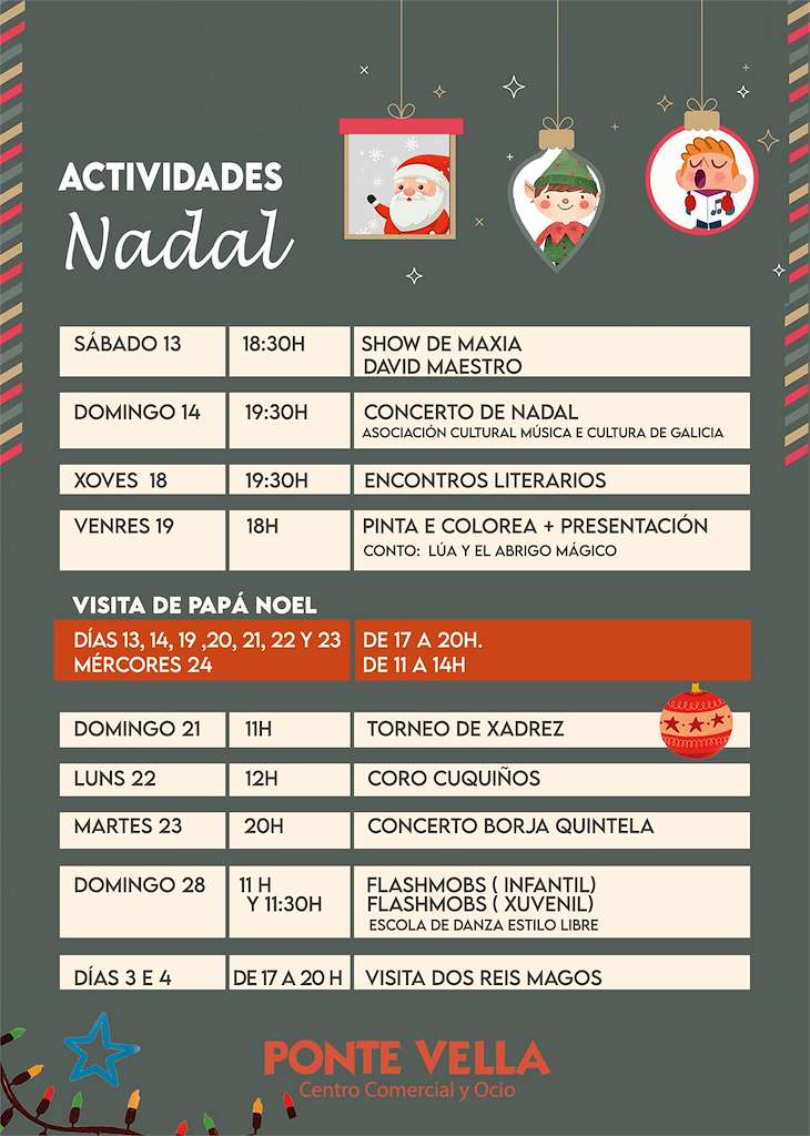 Programa de Navidad del Ponte Vella (2025-2026) en Ourense