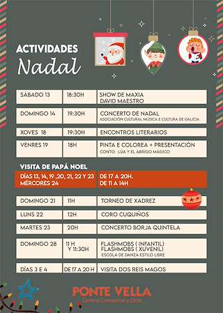 Fechas, información, programa, cartel, imágenes, mapa y ubicación de Programa de Navidad del Ponte Vella (2025-2026) en Ourense