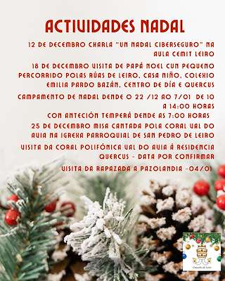 Fechas, información, programa, cartel, imágenes, mapa y ubicación de Programa de Navidad (2025-2026)  en  Leiro