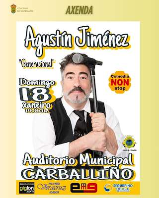 Fechas, información, programa, cartel, imágenes, mapa y ubicación de Agustín Jiménez - Generacional (2026)  en  O Carballiño