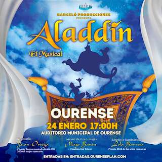 Fechas, información, programa, cartel, imágenes, mapa y ubicación de Aladdin el Musical (2026)  en  Ourense