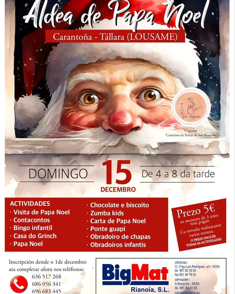 Aldea de Papá Noel de Carantoña en Lousame