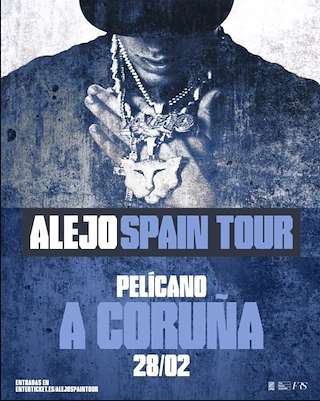 Fechas, información, programa, cartel, imágenes, mapa y ubicación de Alejo - Spain Tour  (2026)  en  A Coruña