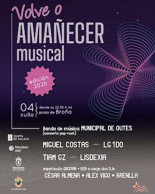 Fechas, información, programa, cartel, imágenes, mapa y ubicación de Amañecer Musical  (2026)  en  Outes