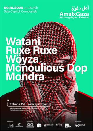 Fechas, información, programa, cartel, imágenes, mapa y ubicación de AmalxGaza - Concerto Solidario a Favor da UNRWA (2025)  en  Santiago de Compostela