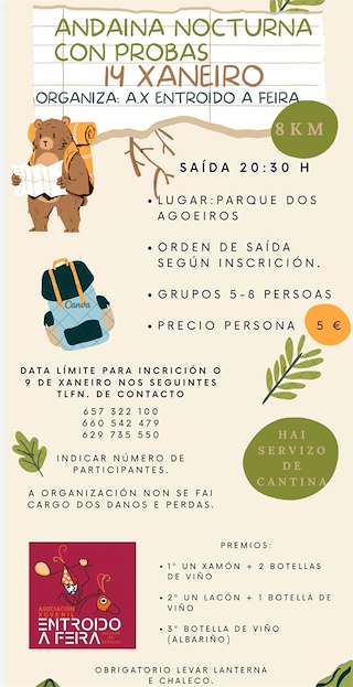 Andaina Nocturna con Probas en Salceda de Caselas