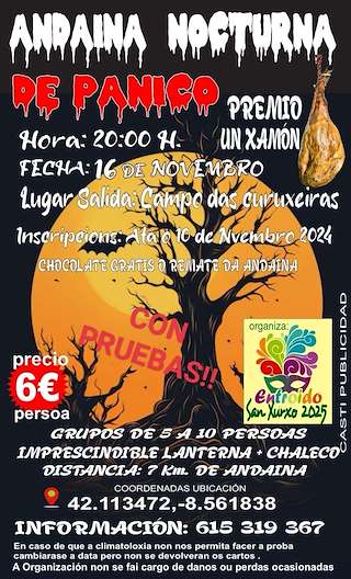 Andaina Nocturna de Pánico de San Xurxo (2025) en Salceda de Caselas