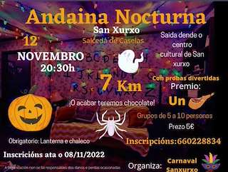 Andaina Nocturna de Pánico de San Xurxo (2025) en Salceda de Caselas