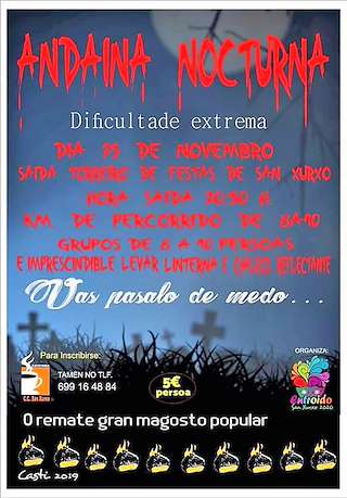 Andaina Nocturna de Pánico de San Xurxo (2025) en Salceda de Caselas