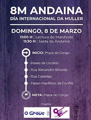 Fechas, información, programa, cartel, imágenes, mapa y ubicación de Andaina 8M (2026)  en  O Grove