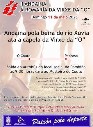 Fechas, información, programa, cartel, imágenes, mapa y ubicación de II Andaina á Romaría da Virxe da O  en  Narón
