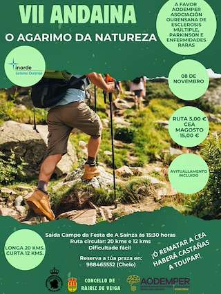 Fechas, información, programa, cartel, imágenes, mapa y ubicación de VII Andaina Agarimo da Natureza (2025) en Rairiz de Veiga