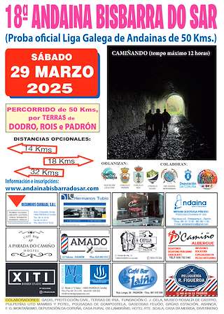 Fechas, información, programa, cartel, imágenes, mapa y ubicación de XVIII Andaina Bisbarra do Sar  en  Padrón