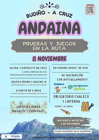Fechas, información, programa, cartel, imágenes, mapa y ubicación de Andaina Budiño - A Cruz  (2025)  en  O Porriño